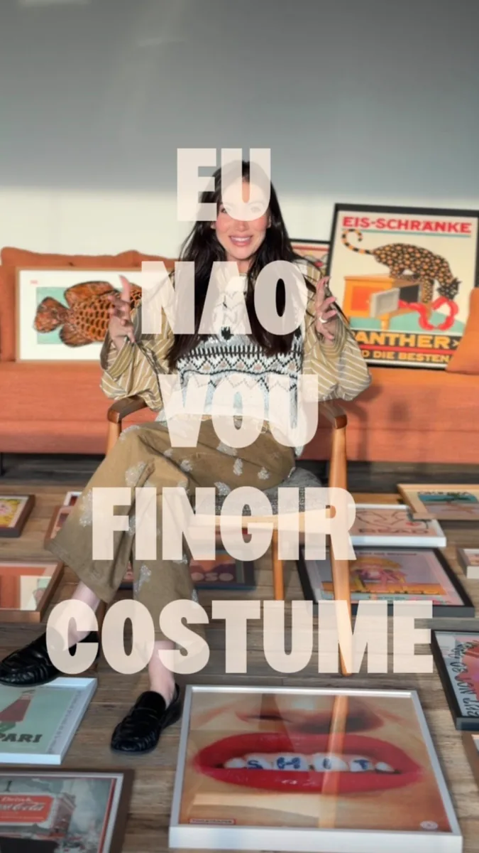 Monique Dias em conteúdo de moda no ambiente da Vogue